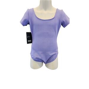 NWT Bloch dance costume gymnastics basic plain lavander purple leotard sz 4-6